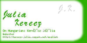 julia kerecz business card